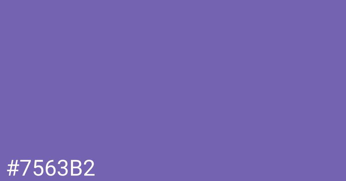 Hex color #7563b2 graphic