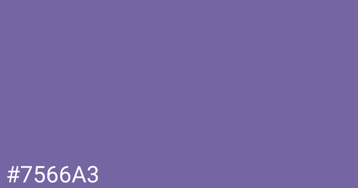 Hex color #7566a3 graphic