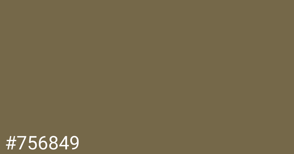 Hex color #756849 graphic
