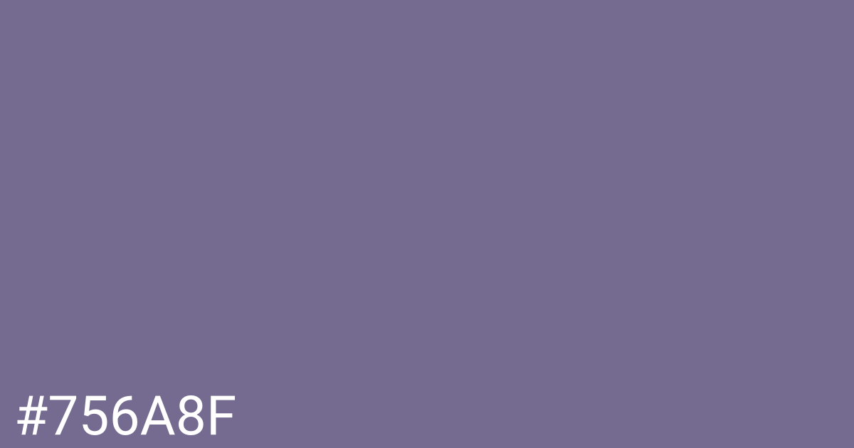 Hex color #756a8f graphic