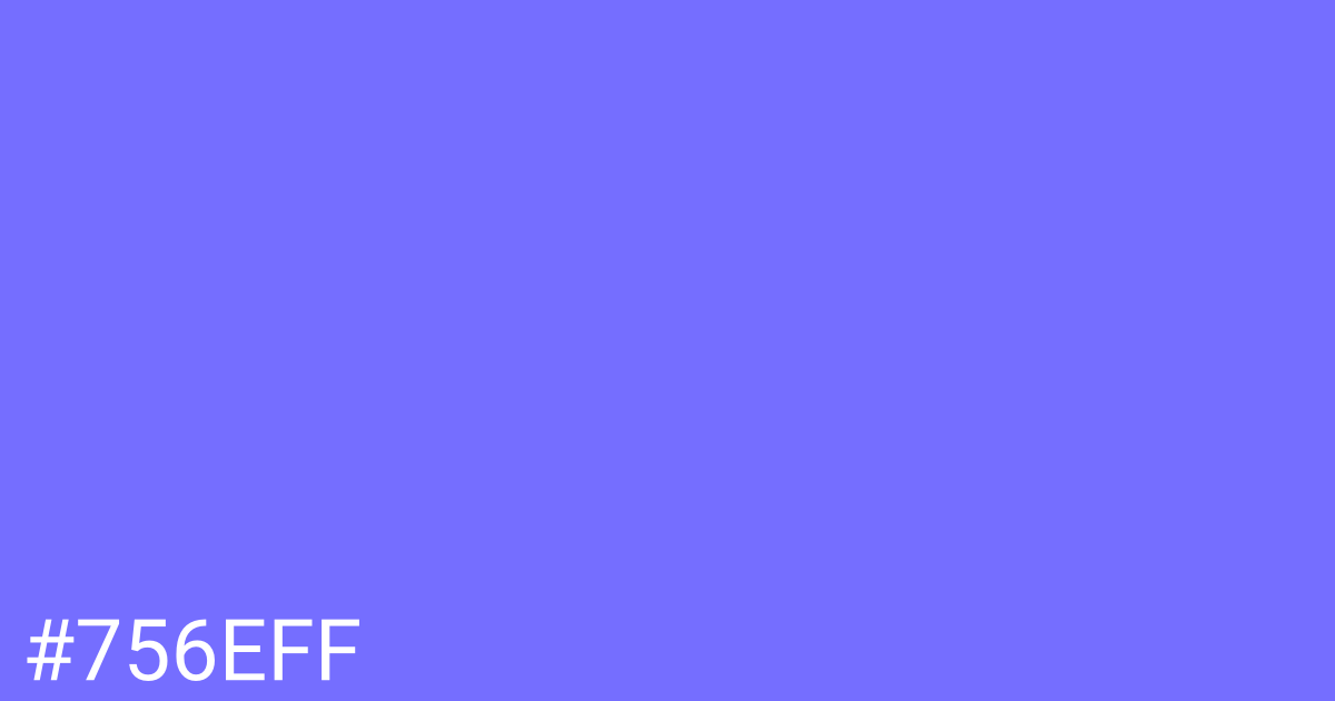 Hex color #756eff graphic