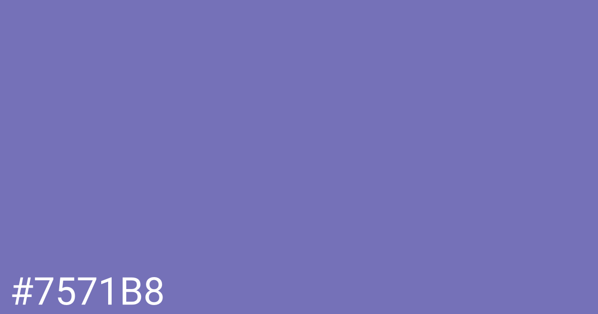 Hex color #7571b8 graphic