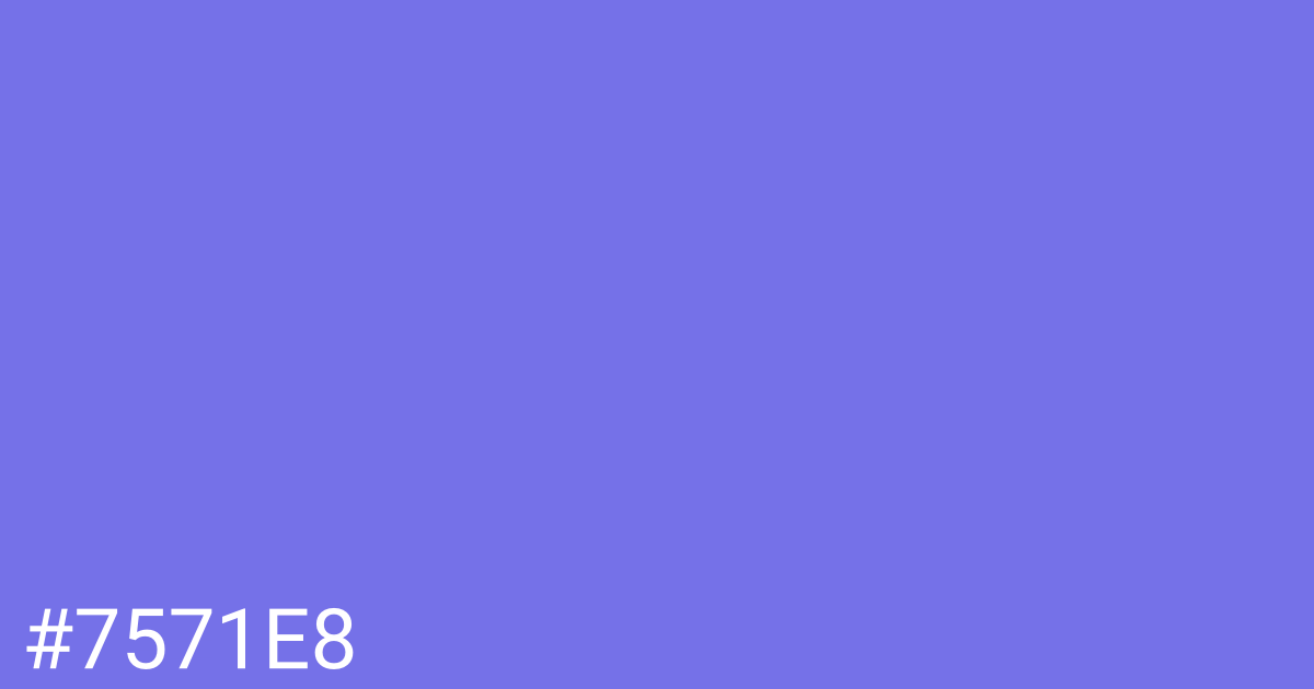 Hex color #7571e8 graphic