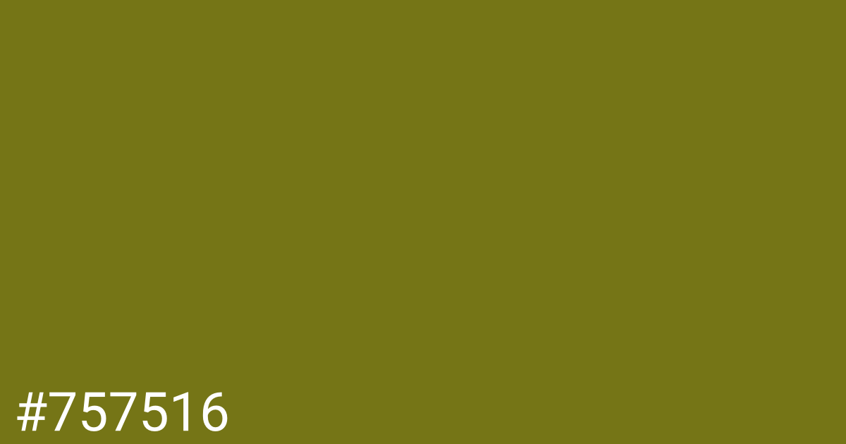 Hex color #757516 graphic