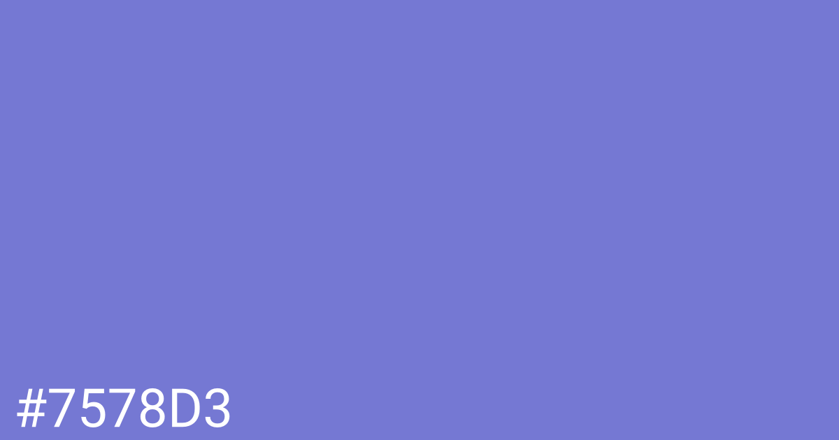 Hex color #7578d3 graphic