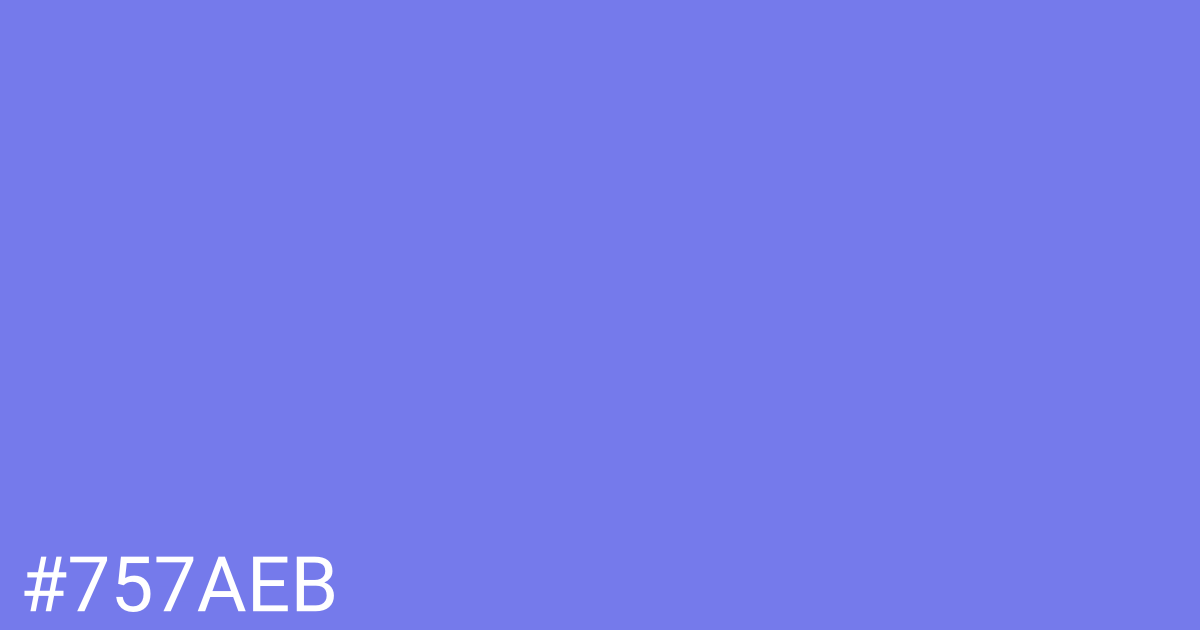 Hex color #757aeb graphic