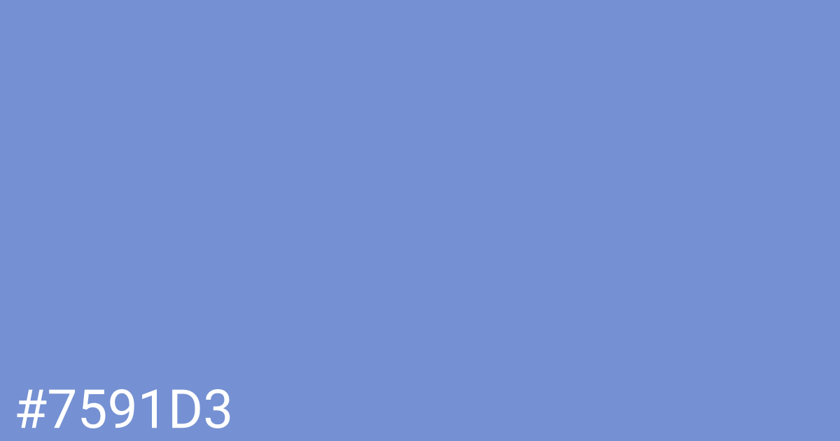 Hex color #7591d3 graphic