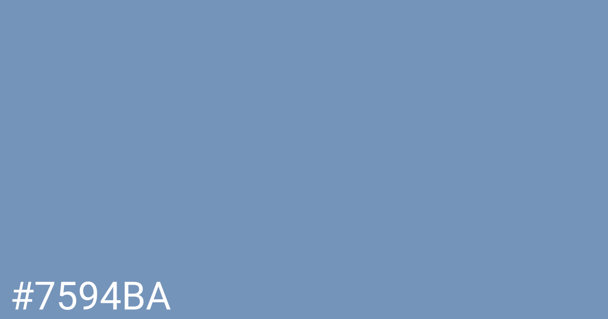 Hex color #7594ba graphic