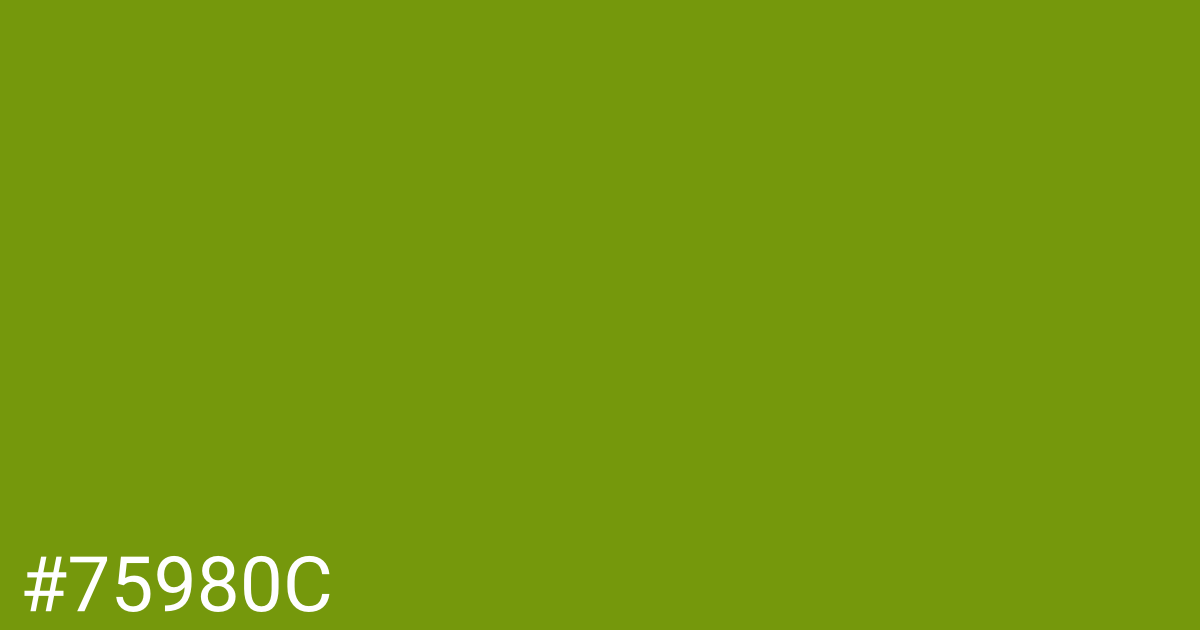 Hex color #75980c graphic