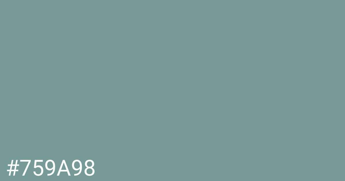 Hex color #759a98 graphic