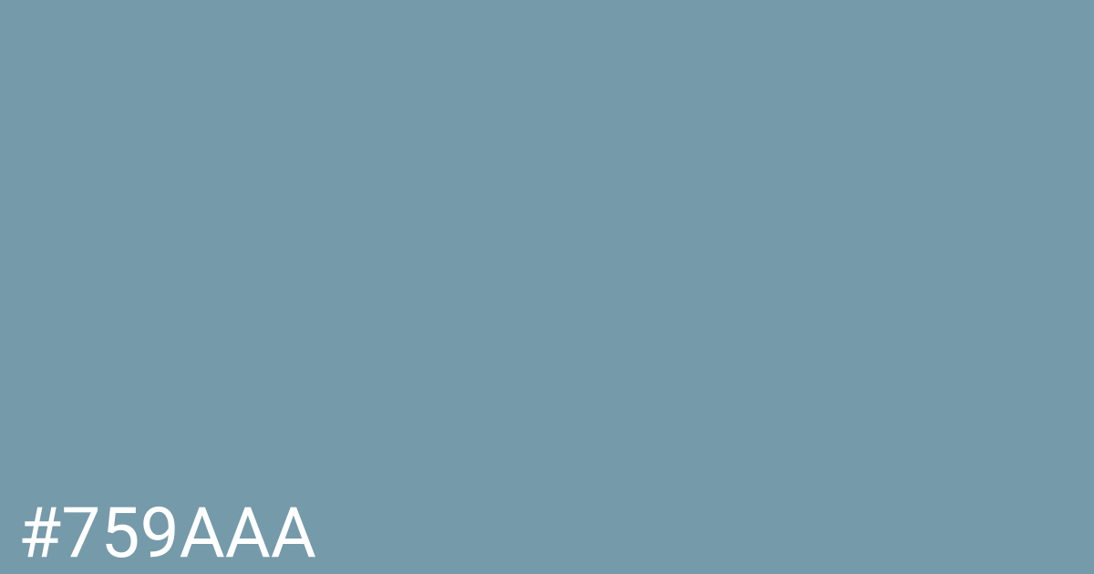 Hex color #759aaa graphic