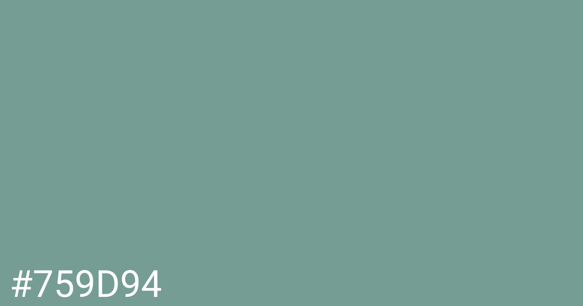 Hex color #759d94 graphic