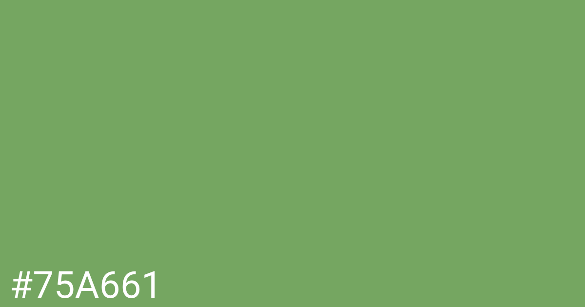 Hex color #75a661 graphic