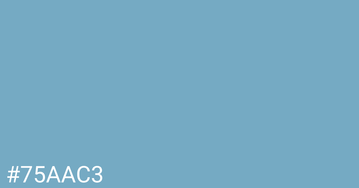 Hex color #75aac3 graphic