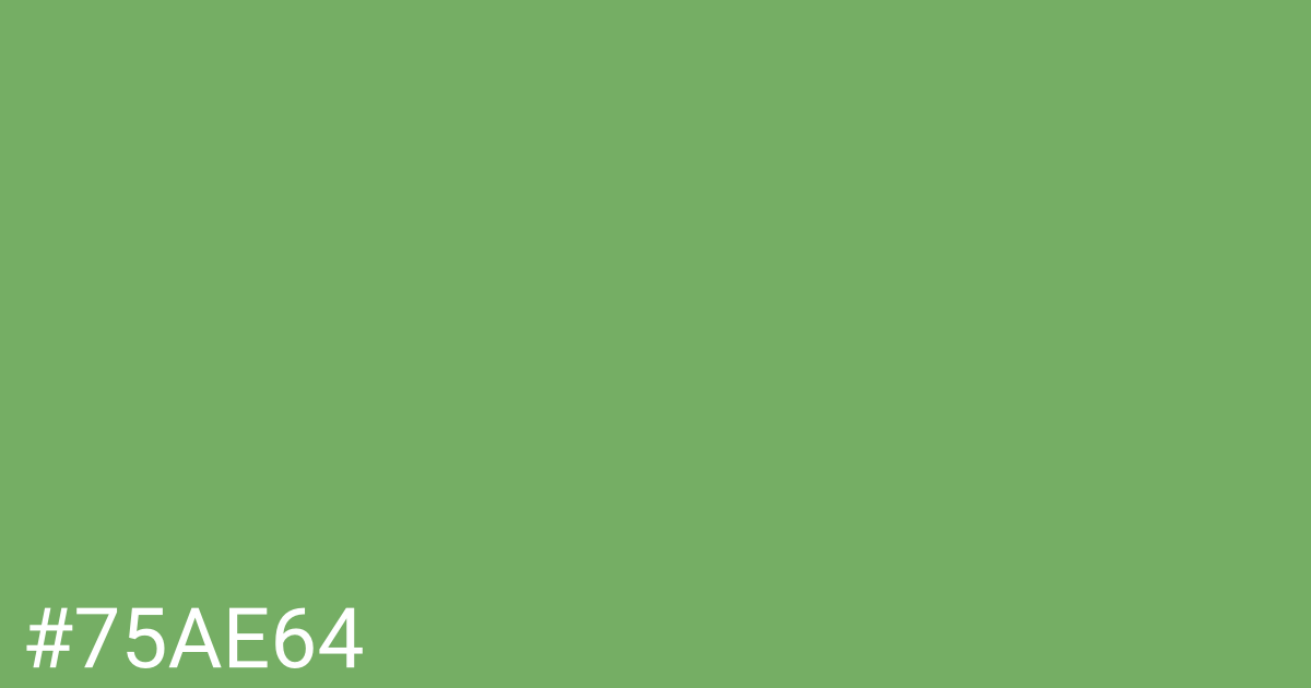 Hex color #75ae64 graphic