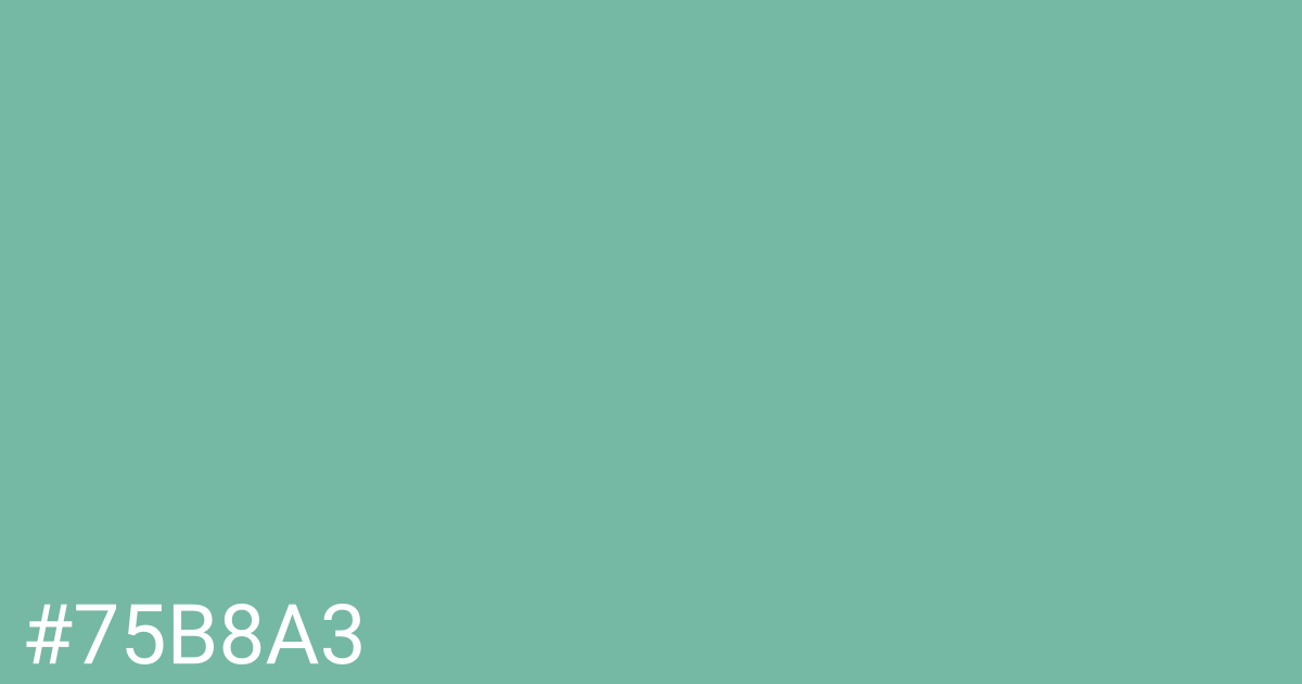 Hex color #75b8a3 graphic