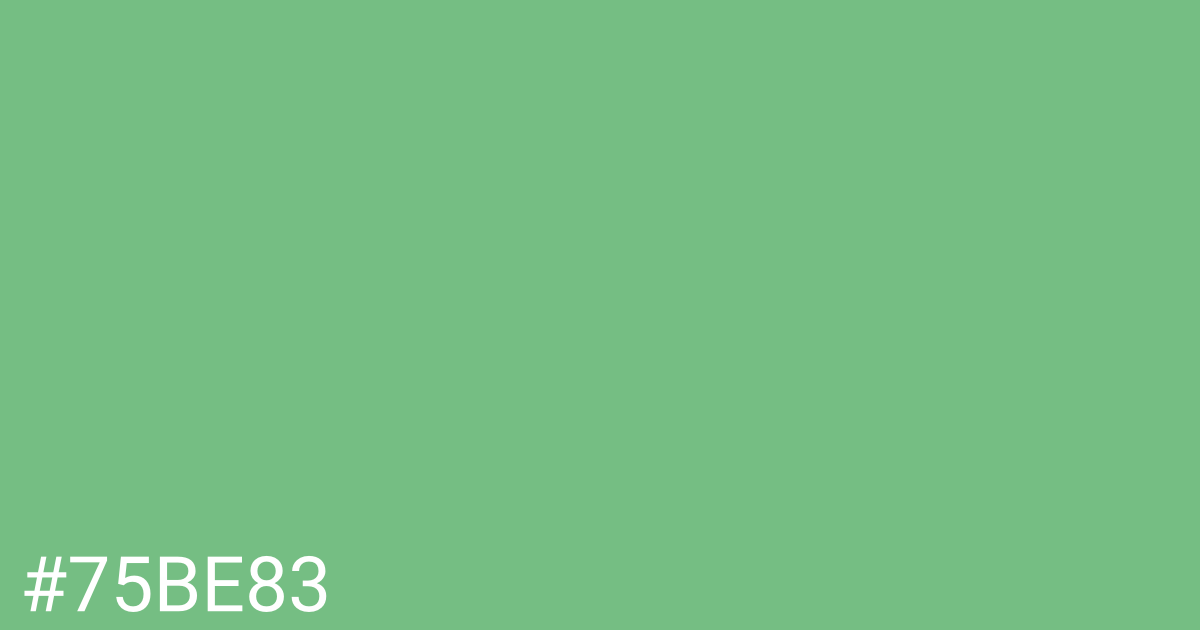 Hex color #75be83 graphic