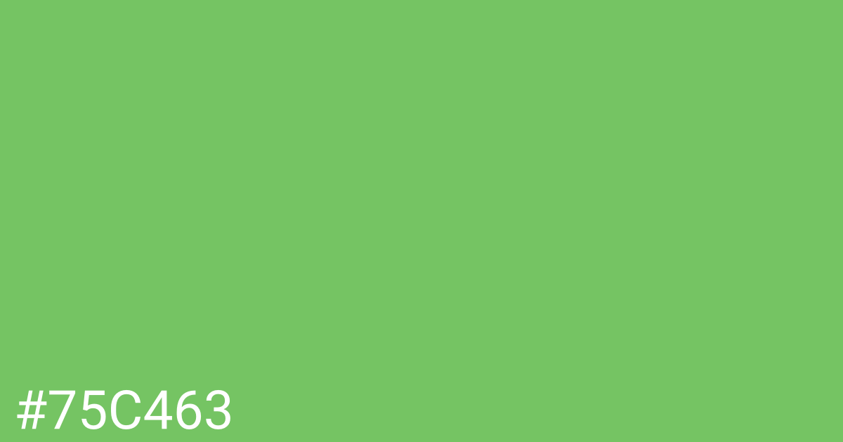 Hex color #75c463 graphic