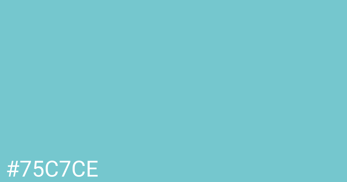 Hex color #75c7ce graphic