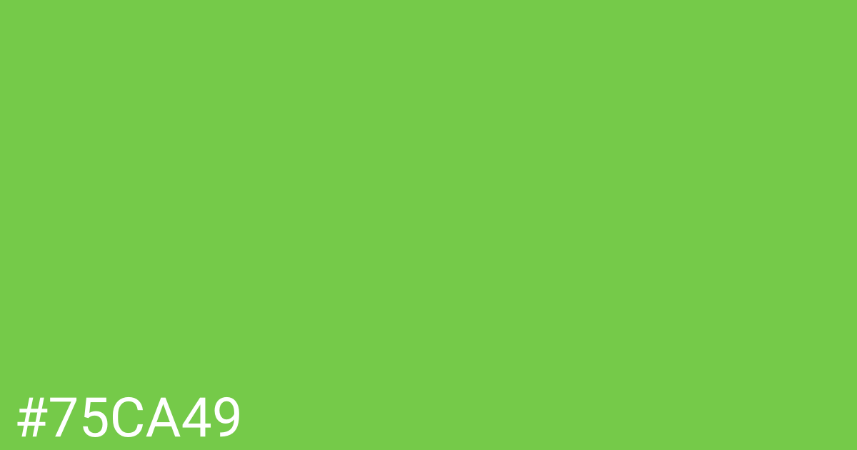 Hex color #75ca49 graphic