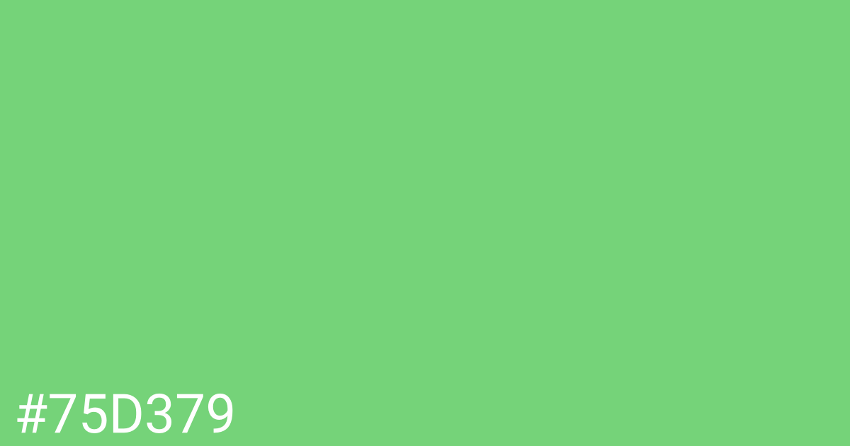 Hex color #75d379 graphic