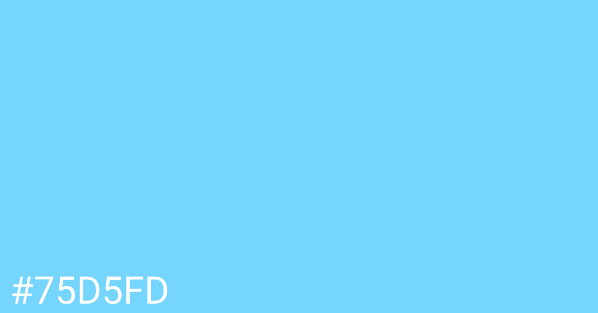 Hex color #75d5fd graphic