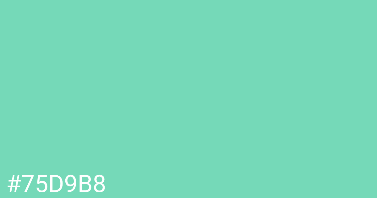 Hex color #75d9b8 graphic