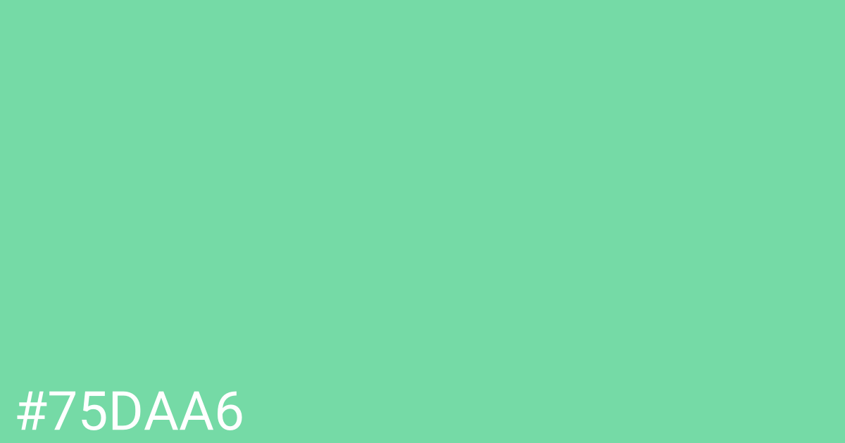 Hex color #75daa6 graphic