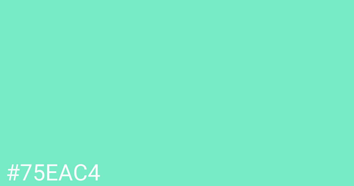 Hex color #75eac4 graphic