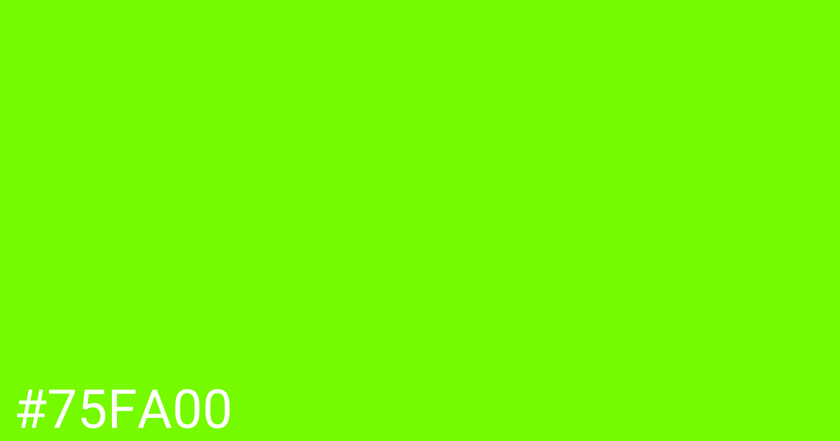 Hex color #75fa00 graphic