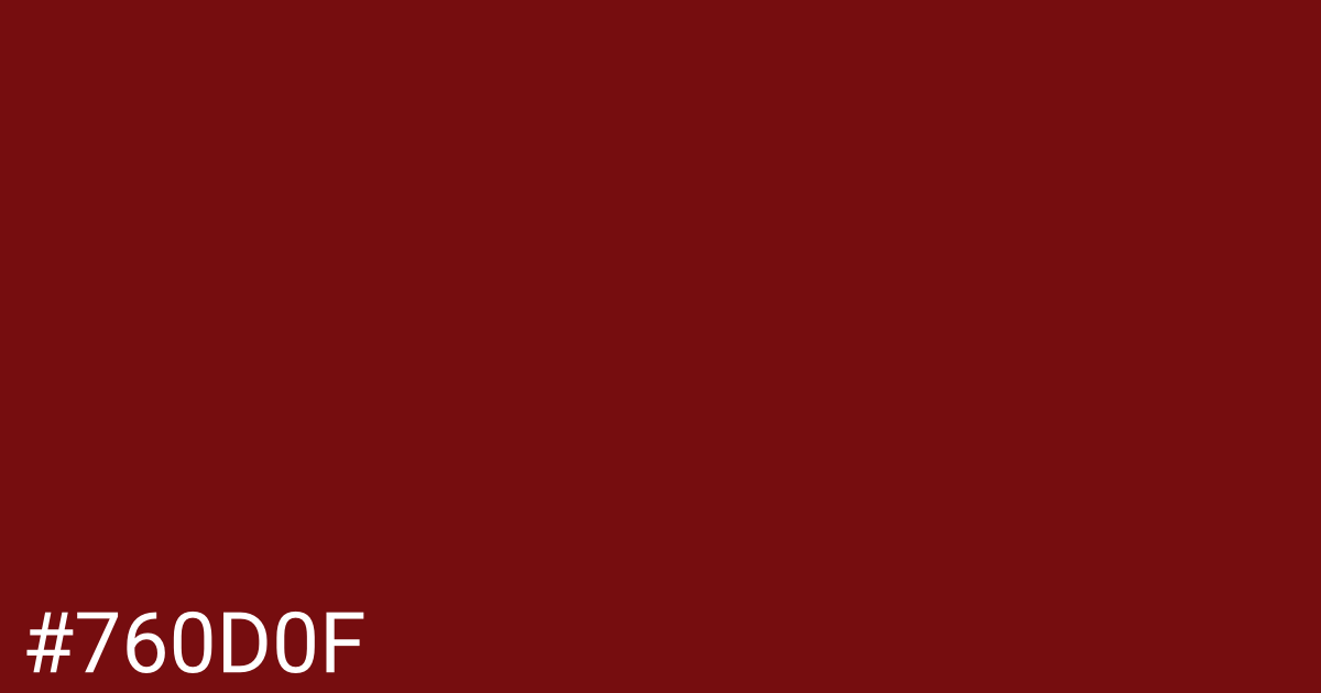Hex color #760d0f graphic
