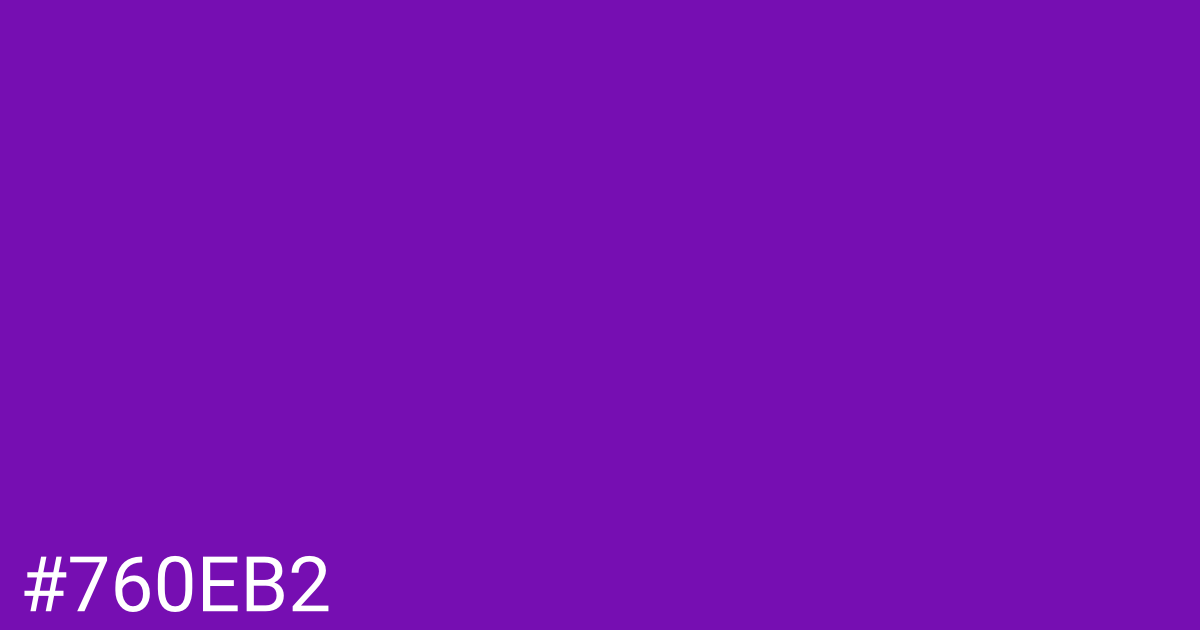 Hex color #760eb2 graphic