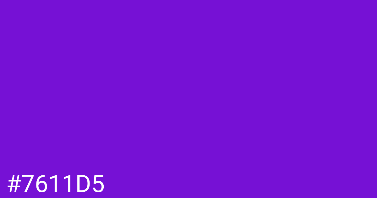 Hex color #7611d5 graphic