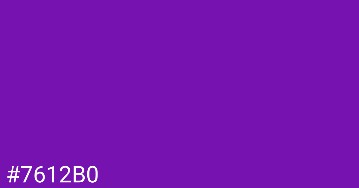 Hex color #7612b0 graphic