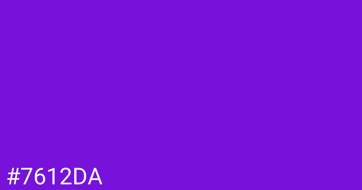 Hex color #7612da graphic
