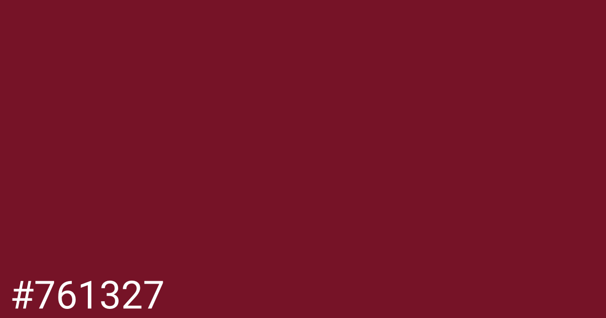 Hex color #761327 graphic