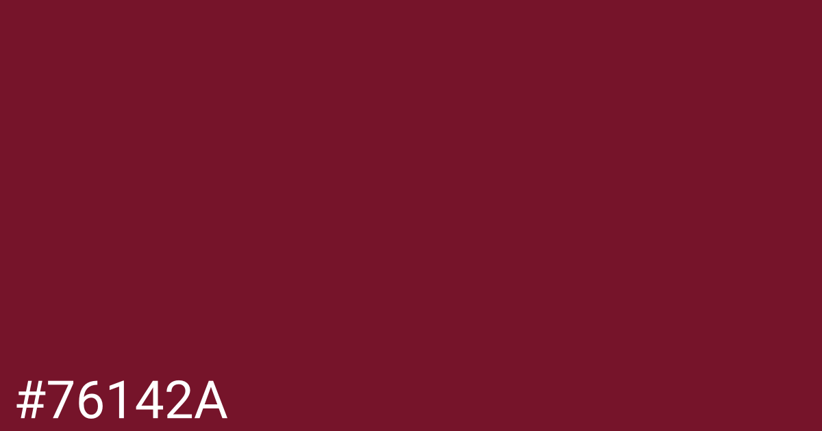 Hex color #76142a graphic