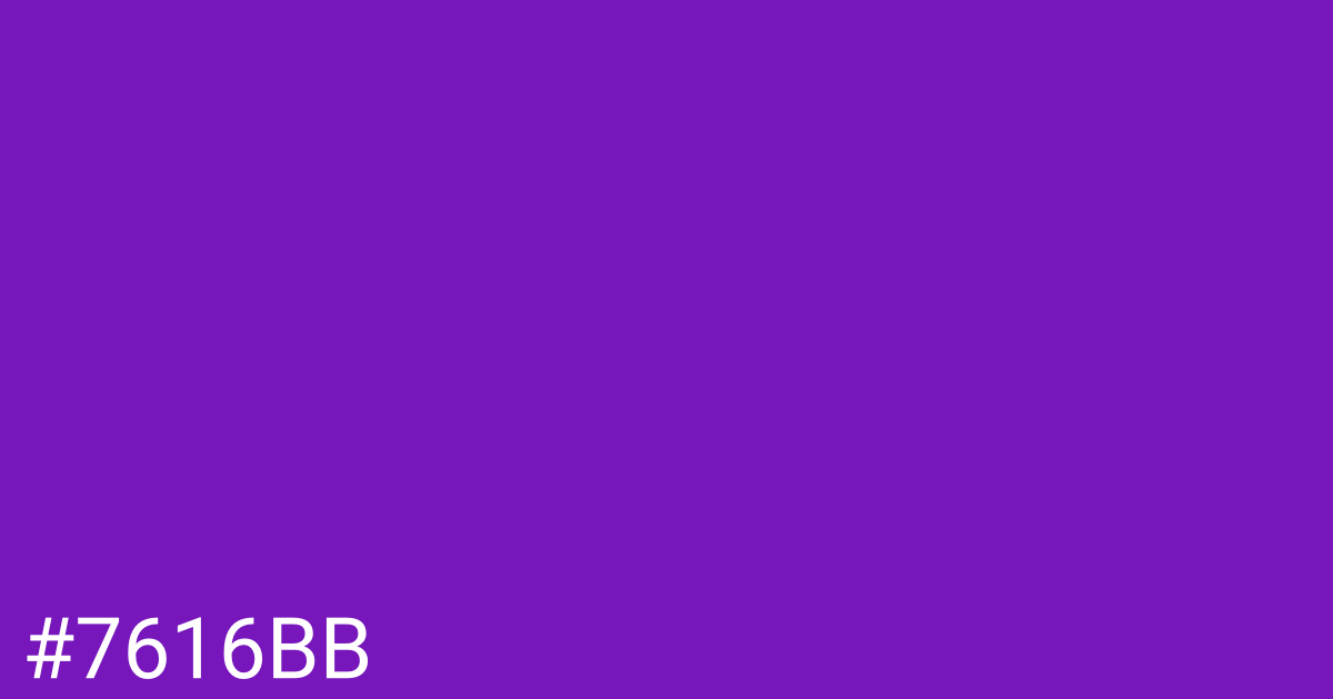 Hex color #7616bb graphic