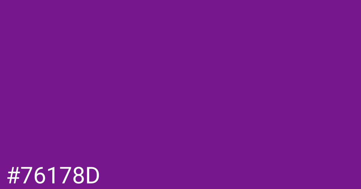Hex color #76178d graphic