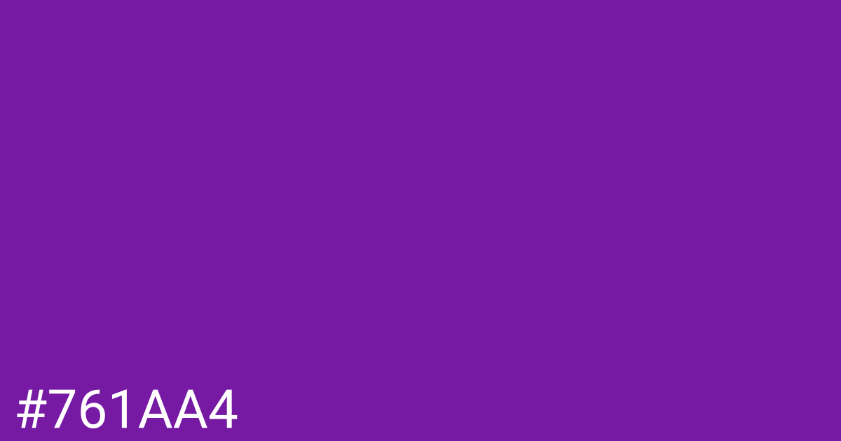 Hex color #761aa4 graphic