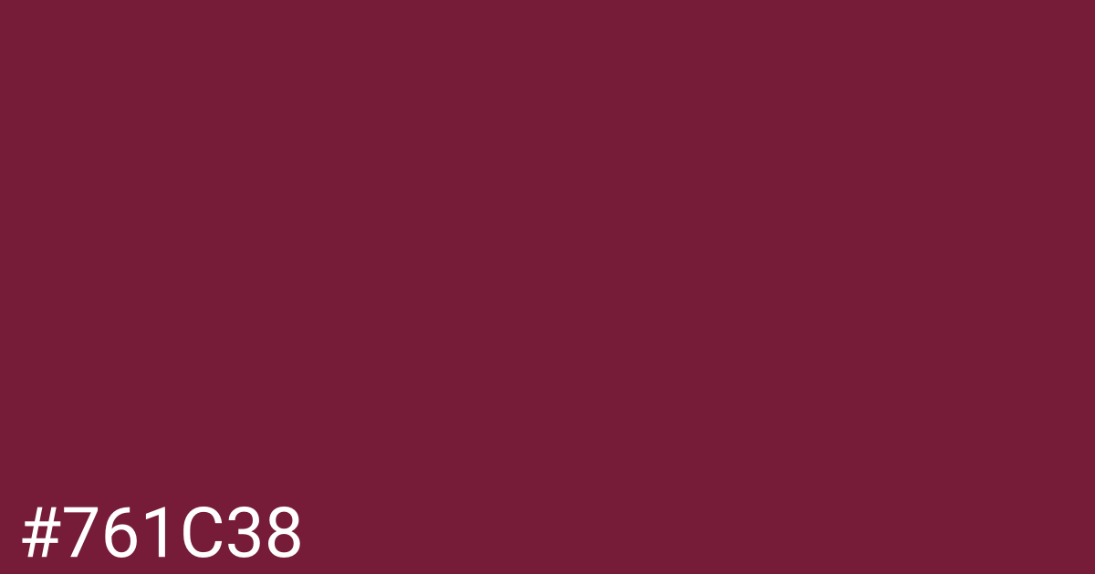 Hex color #761c38 graphic