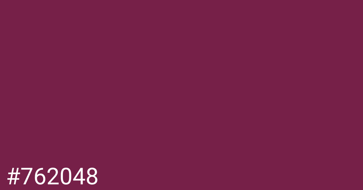 Hex color #762048 graphic