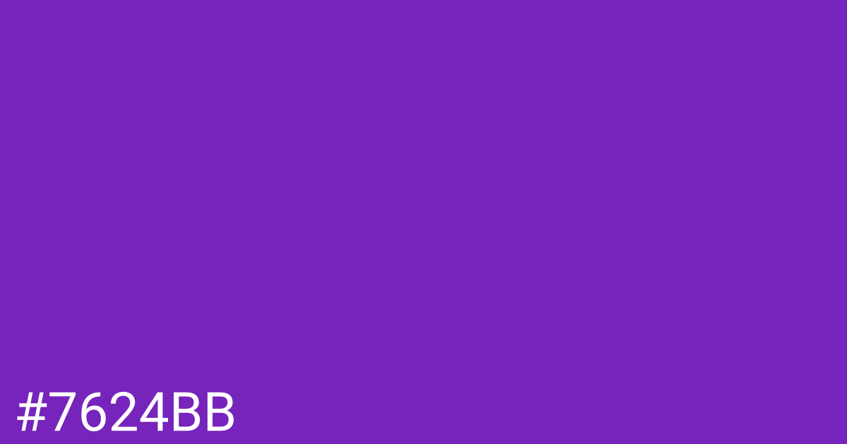 Hex color #7624bb graphic