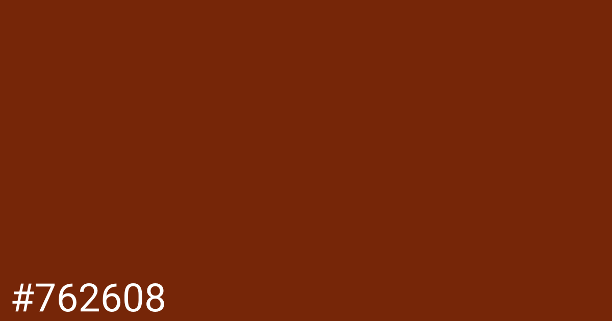 Hex color #762608 graphic