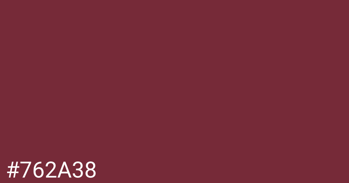 Hex color #762a38 graphic