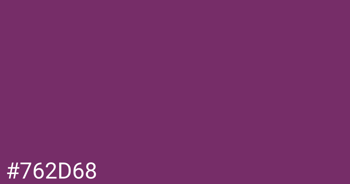 Hex color #762d68 graphic