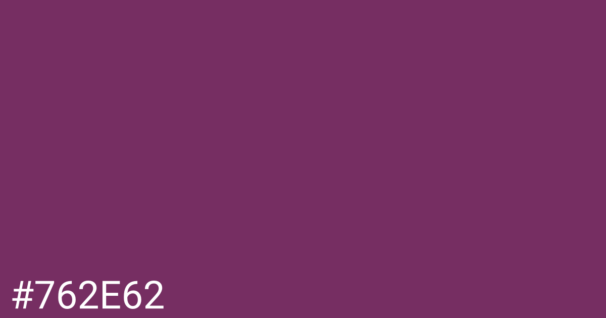 Hex color #762e62 graphic