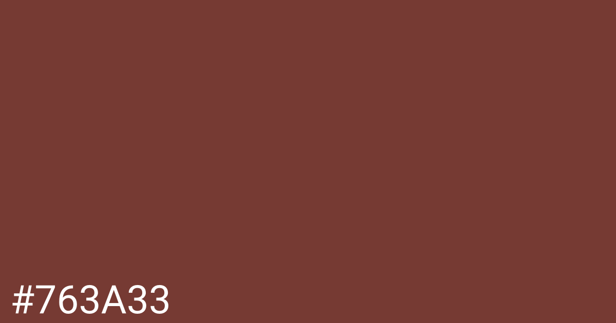 Hex color #763a33 graphic