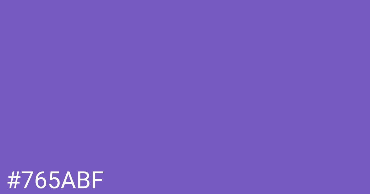 Hex color #765abf graphic
