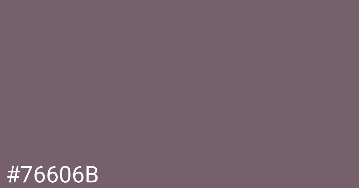 Hex color #76606b graphic